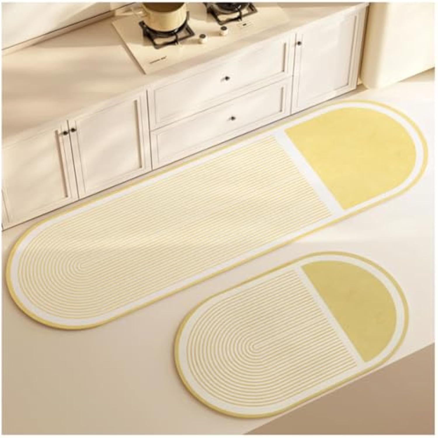 

VIKAMA 2pcs Kitchen Rug Washable Non Slip Soft Stain Resistant Mat for Floor Kitchen Laundry Room Hallway Runner Rugs Home Decor 2PC 40x60 40x120cm