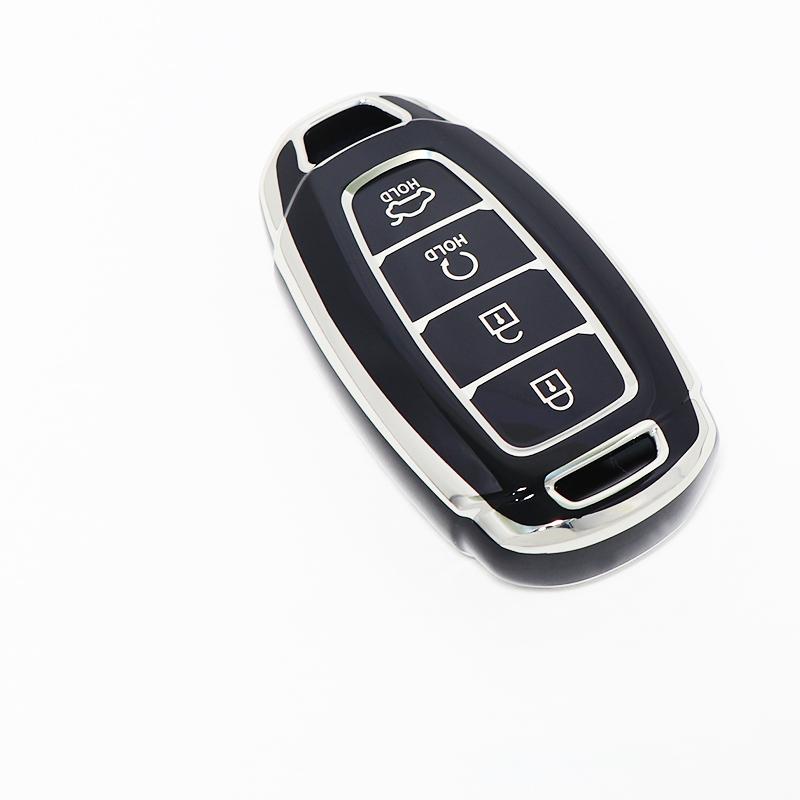 3/4/5 Buttons For Hyundai Encino Kona Solaris Azera Grandeur Elantra Santa I30 Ix35 Accent Fe Shell Fob Tpu Car Key Case Cover