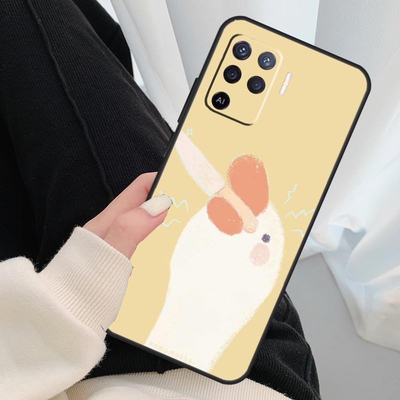 Cartoon Funny Goose Case For Oppo A96 A76 A16 A60 A98 A58 A78 A18 A38 A80 A40 A77 A57 A17 A74 A54 A94 A15 A5 Pro