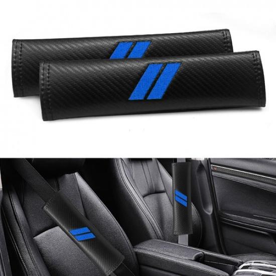 2pcs for Dodge Charger Sedan Blue Color Soft Safety Seat Belt Shoulder Pad Cover