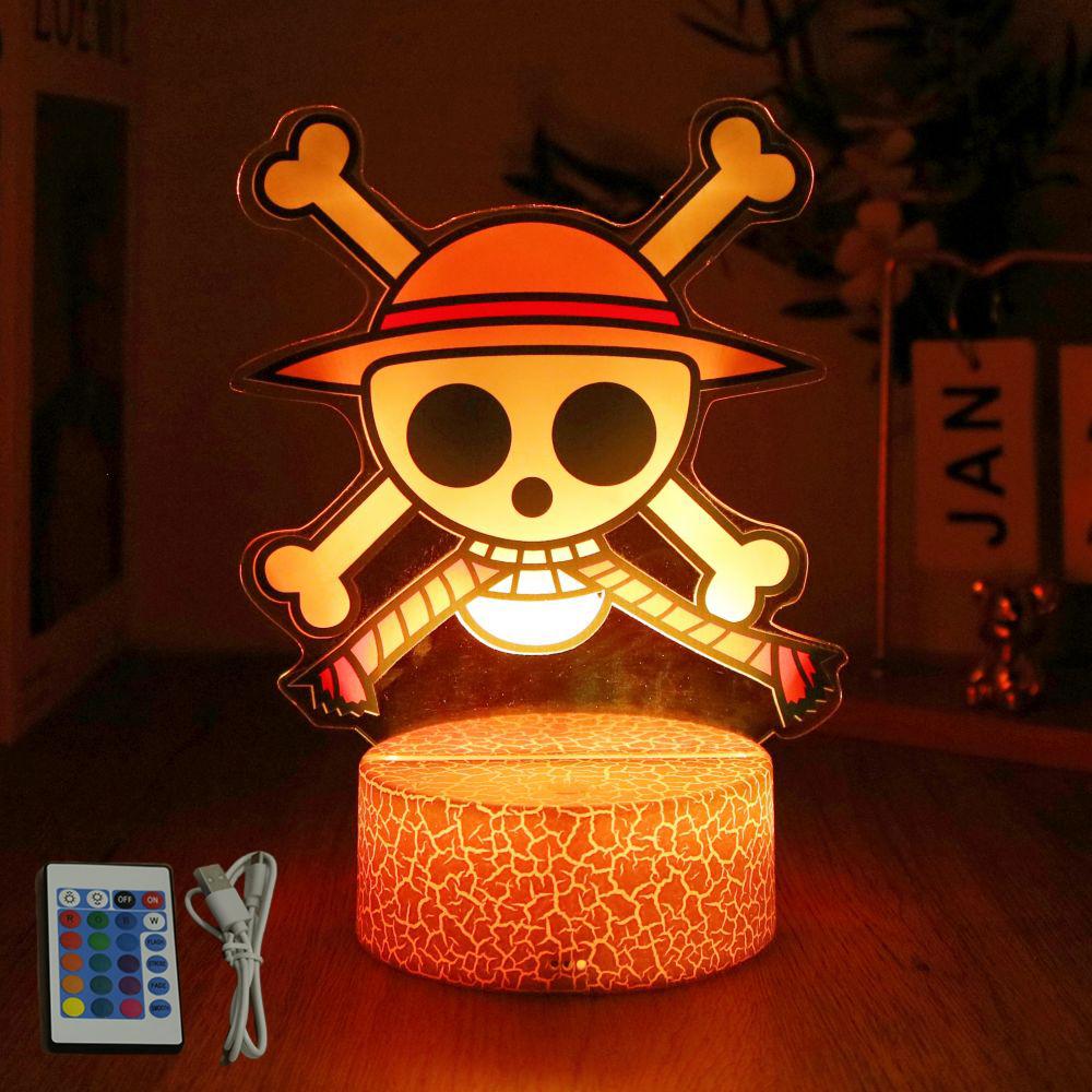 Actionfigur One Piece Luffy Zoro Anime Figuren 3D Lampe PVC Action Sammlermodell Spielzeug LED Nachtlicht Kinder Weihnachtsgeschenk