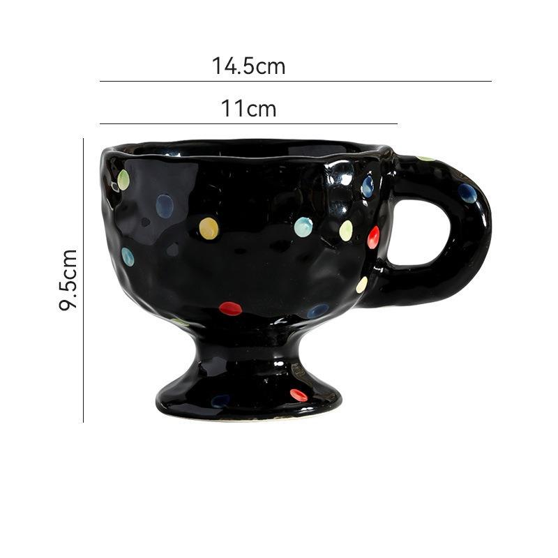 1PC Ceramic Mug Simple Style Afternoon Tea Coffee Water Cup Handle Creative Decoration Personalized Household Items