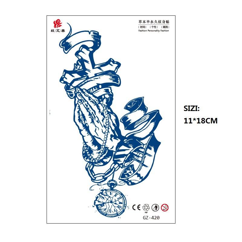 Herbal Juice Long-Lasting Non-Reflective Tattoo Sticker Gradual Change Non-Reflective Gz Series Keep For 15 Days