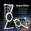 Metal Frameless Phone Case for Samsung Galaxy S26 S25 S24 S23 S22 Ultra With Stand 360° Rotation Magsafe Bumper Protective Cover