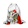 Christmas Double Sided Print New Year Gift Bag Drawstring Pocket Christmas Backpack