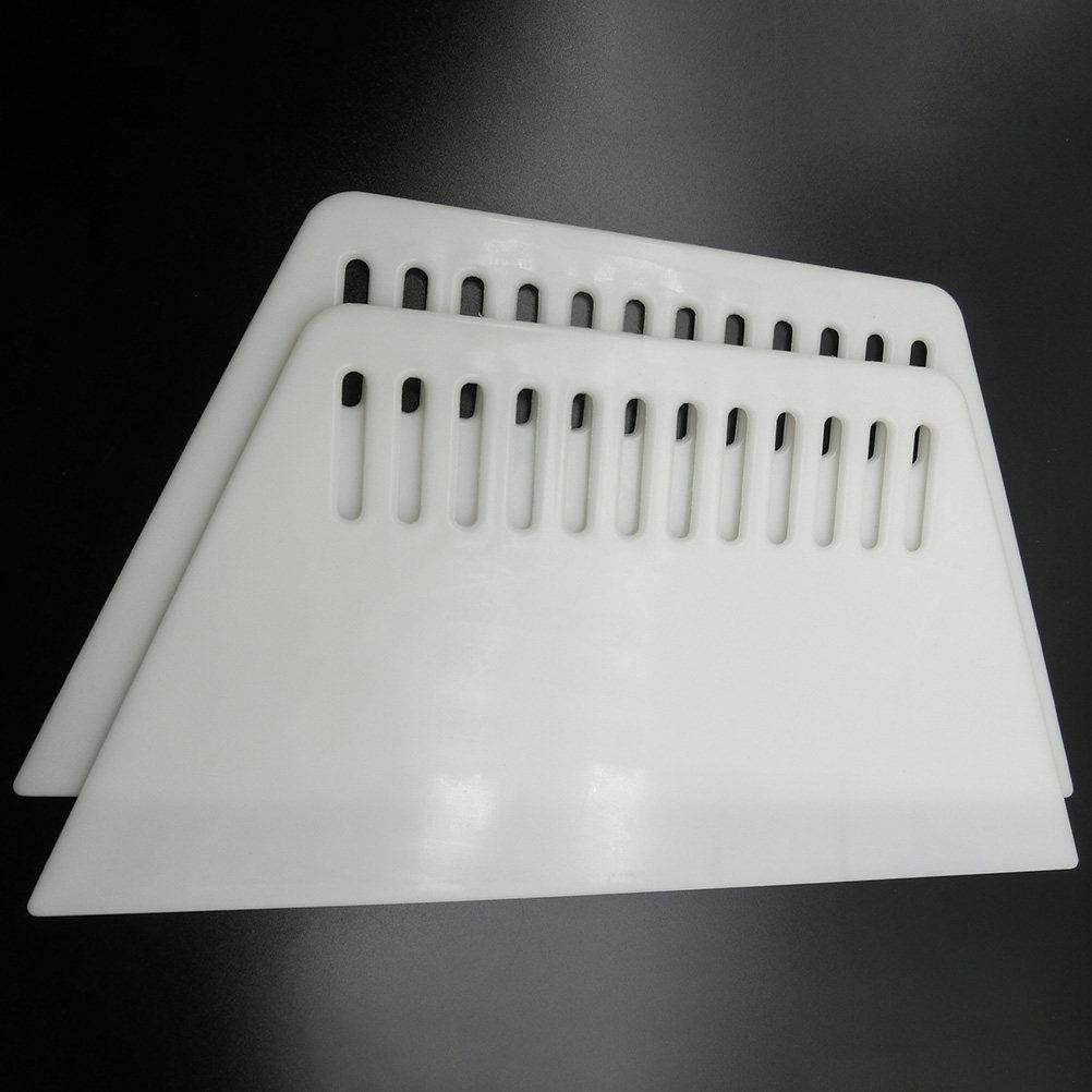 6 Pcs Plastic Film Scraper Tool For Car Window Tint Wall Sticker Removal Oil Paint Surface Use Indoor Outdoor White Hand Tool