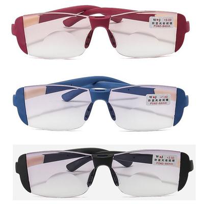 Randlose Blaulicht-Lesebrille Damen Diamantschliff Presbyopie Brille Sehhilfe Dioptrien