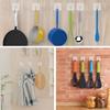 10Pcs Door Hook Adhesive Wall Hooks Transparent Anti-skid Traceless Heavy Duty Stick On Hook Bathroom Kitchen Wall Stickers