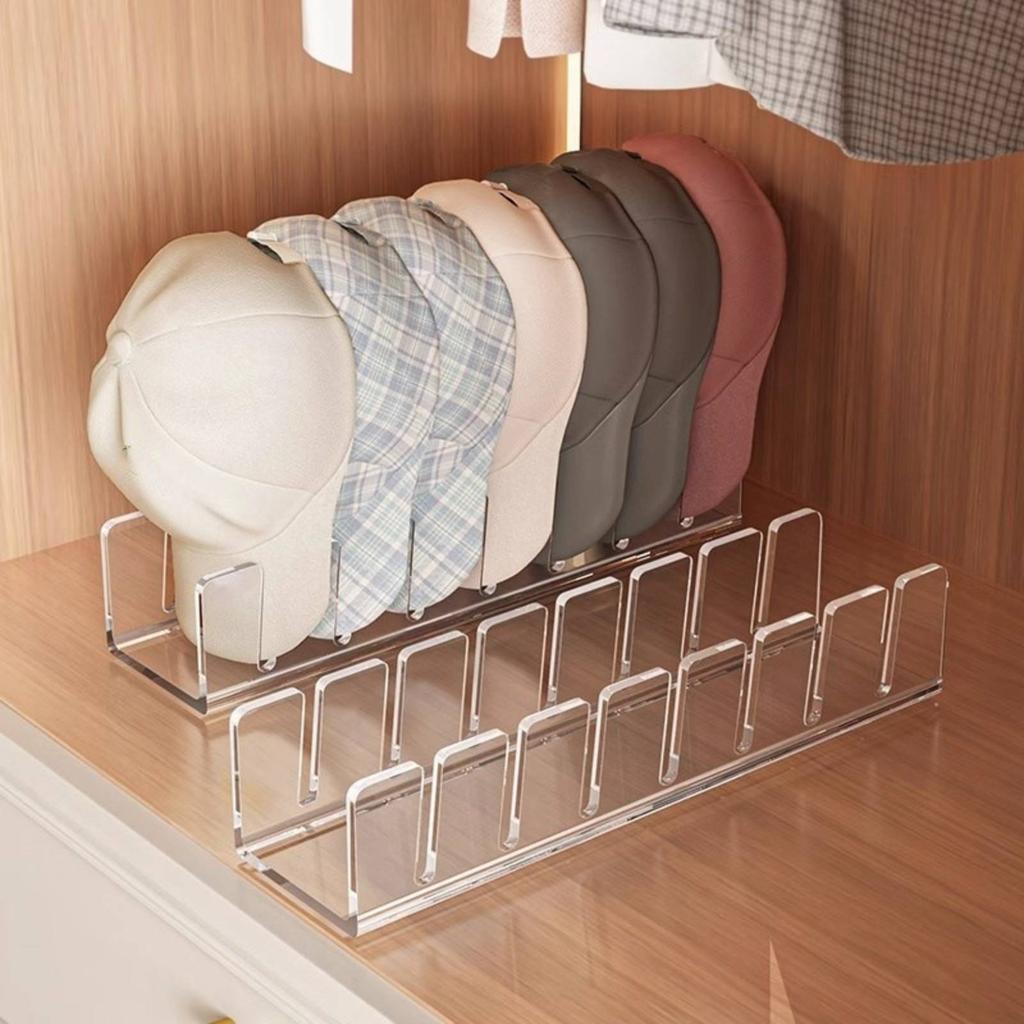 Acrylic Hat Organizer Minimalist Design Acrylic Cap Stand Baseball Cap Organizer Space-Saving Storage Item Transparent