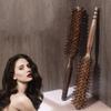 Small Round Hairbrush with Boar and Nylon Bristles Perfect for Blow Drying and Styling Short Thin Fine Hair