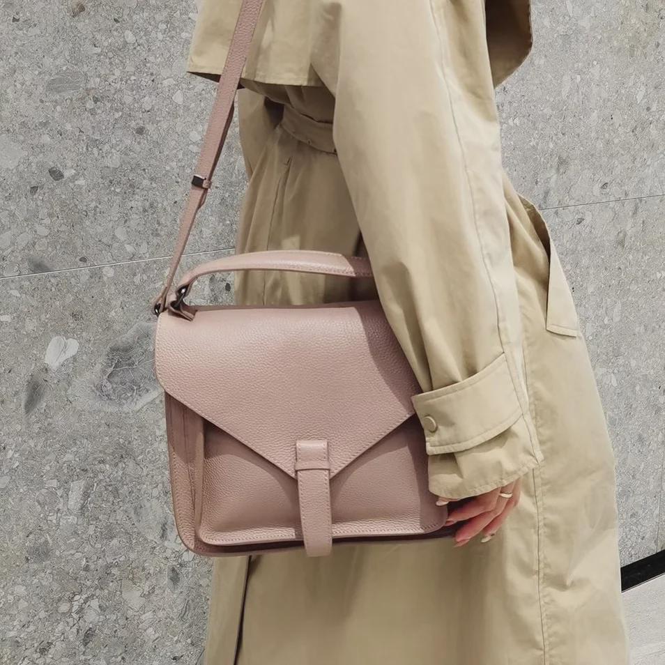 Vintage Genuine Leather Women's Large Capacity Tote Briefcase Bag