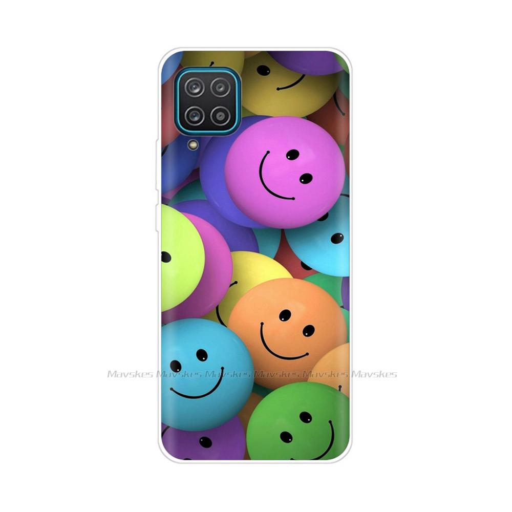 Soft Silicon Cover For Samsung Galaxy A12 Case Cute Flower Cat Bumper For Samsung A12 Phone Case Cover For Samsung A12 A 12 6.5"