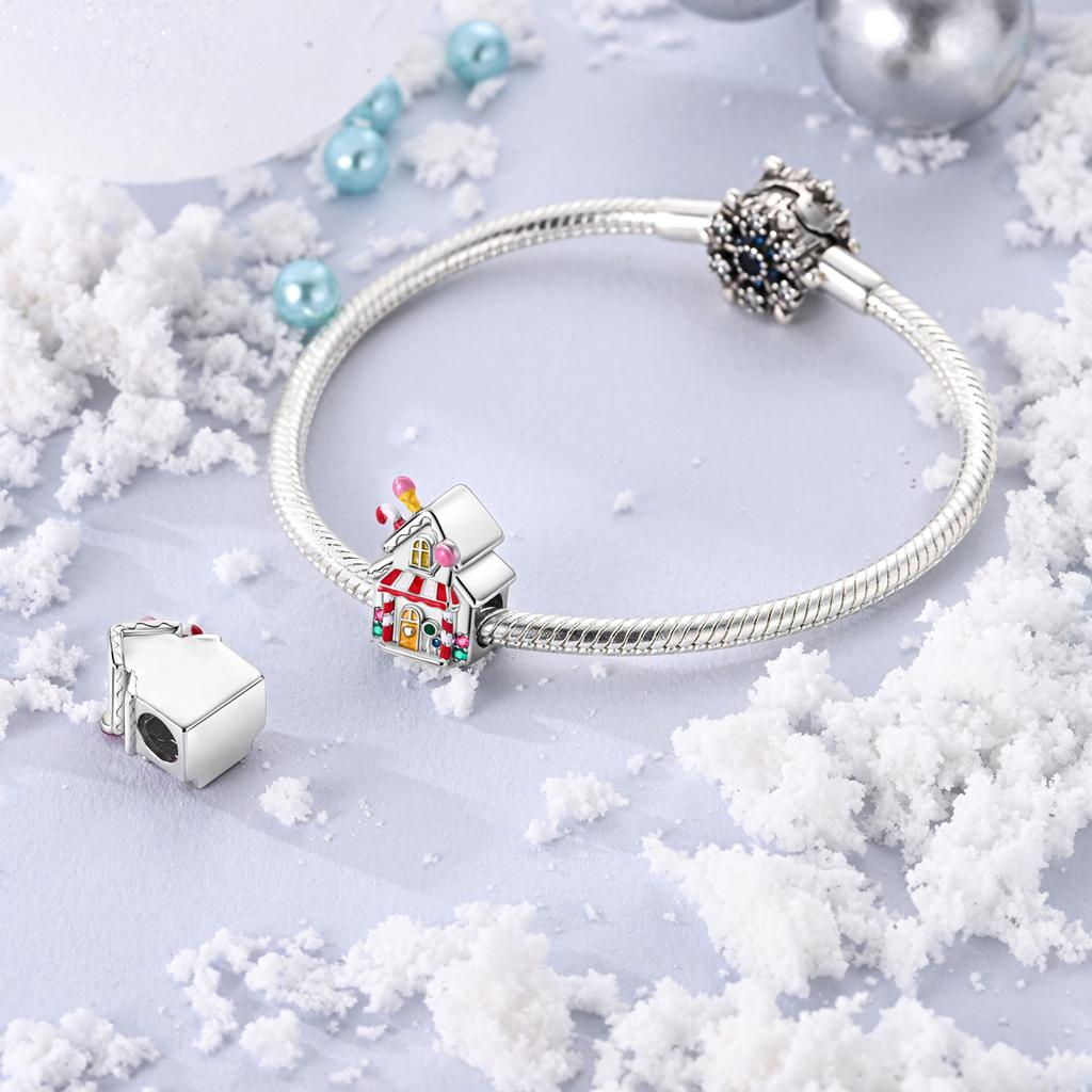 Anhänger Kupferbeschichtet Weihnachten Winter Schnee Perlen Passen Original Armband Anhänger Schmuckherstellung Für Frau