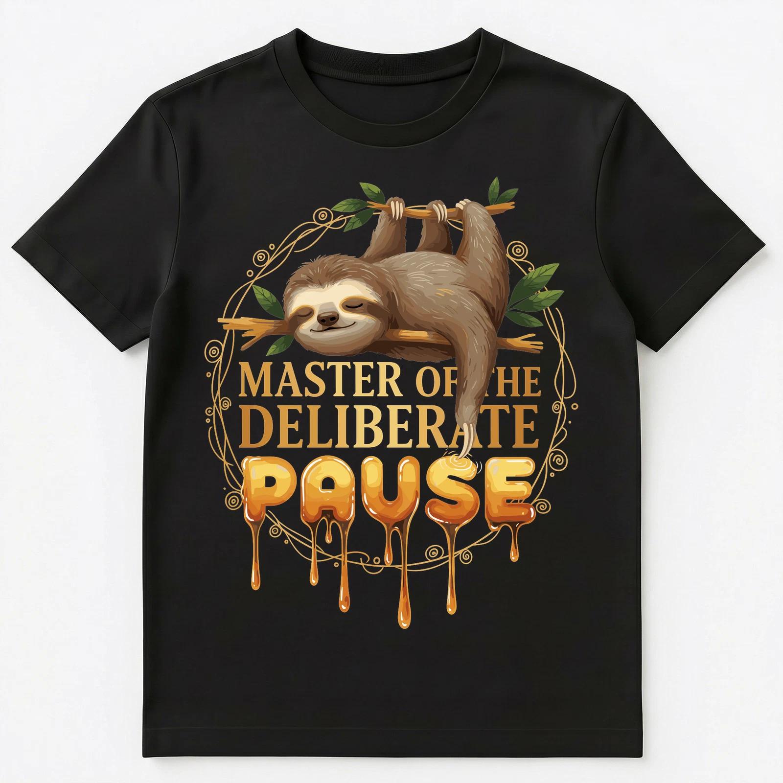 Sloth Enthusiast Deliberate Pause Unisex T-Shirt L