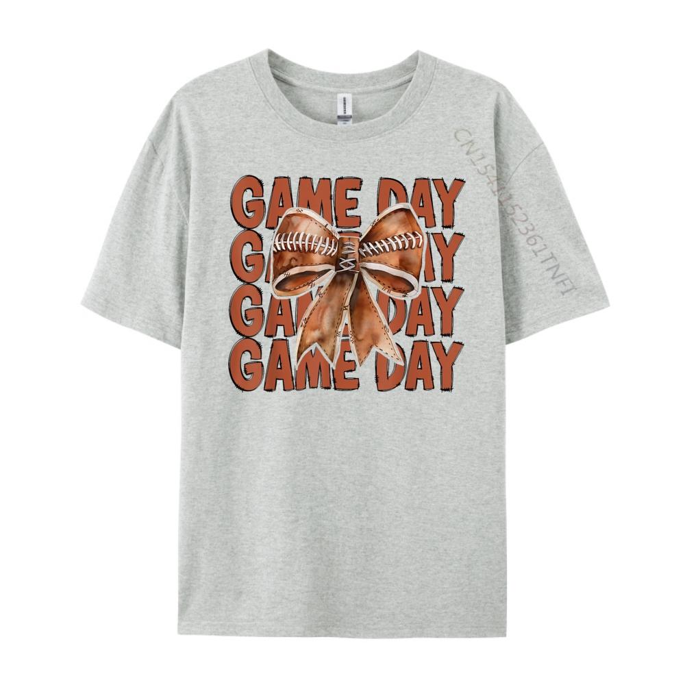 Coquette-rosett Amerikansk fotboll Touchdown Säsong Speldag Herrkläder T-shirts för män Karaktärs-T-shirts