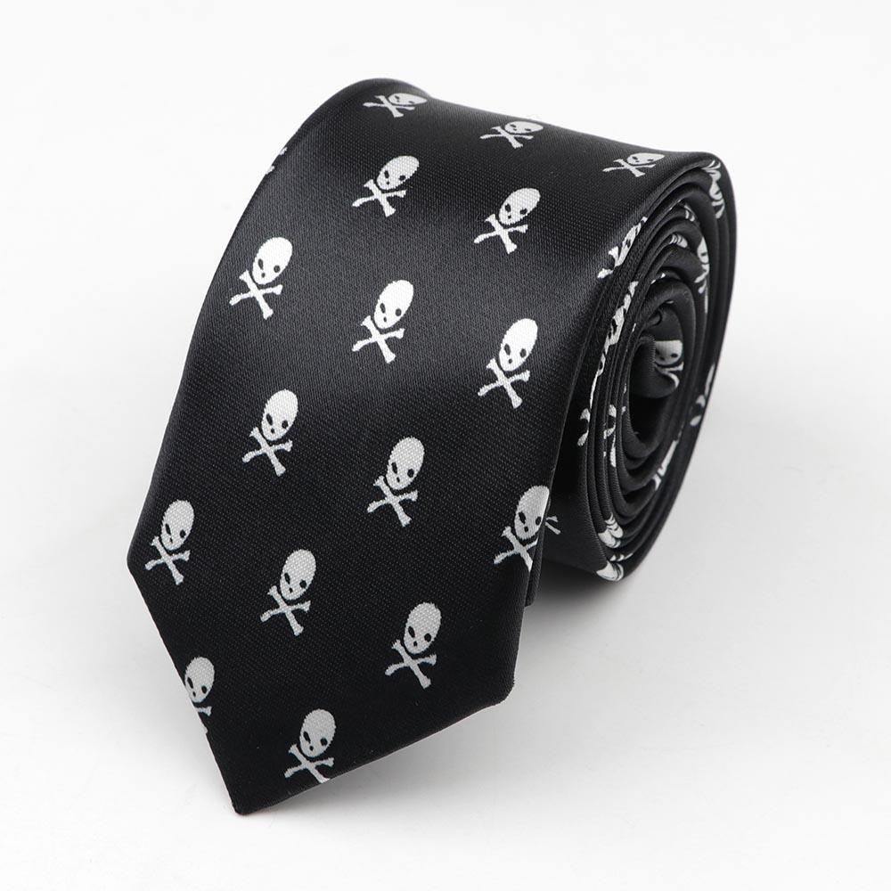 Classic Fashion Men's Skinny Tie Colorful Musical Notes Printed Piano Guitar Polyester 5cm Width Necktie Party Gift Accessory