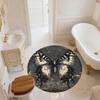 Flower Butterfly,Round Area Rug,Carpet Rug for Living Room Bedroom Sofa Playroom Decor,Non-slip Floor Mat