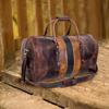 Personalized Leather Weekender Bag: Handmade Top Grain Travel Duffel