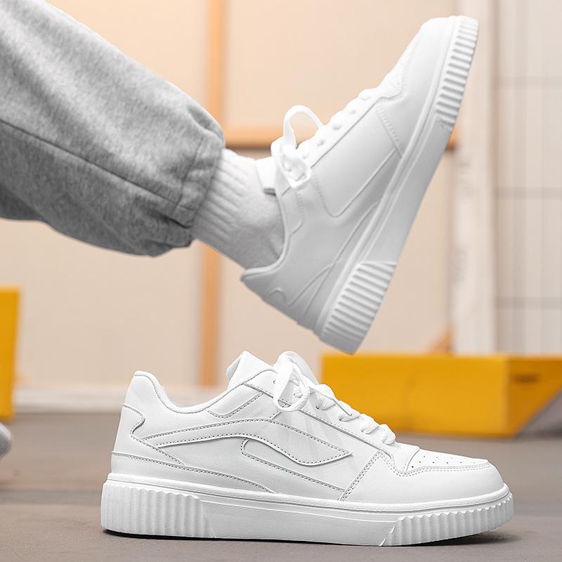 Herren Vulkanisierte Schuhe Studenten Dicke Sohle Board Schuhe MD Sohle Mode All Match Lässig Sport Flache Schuhe Kleine Weiße Schuhe
