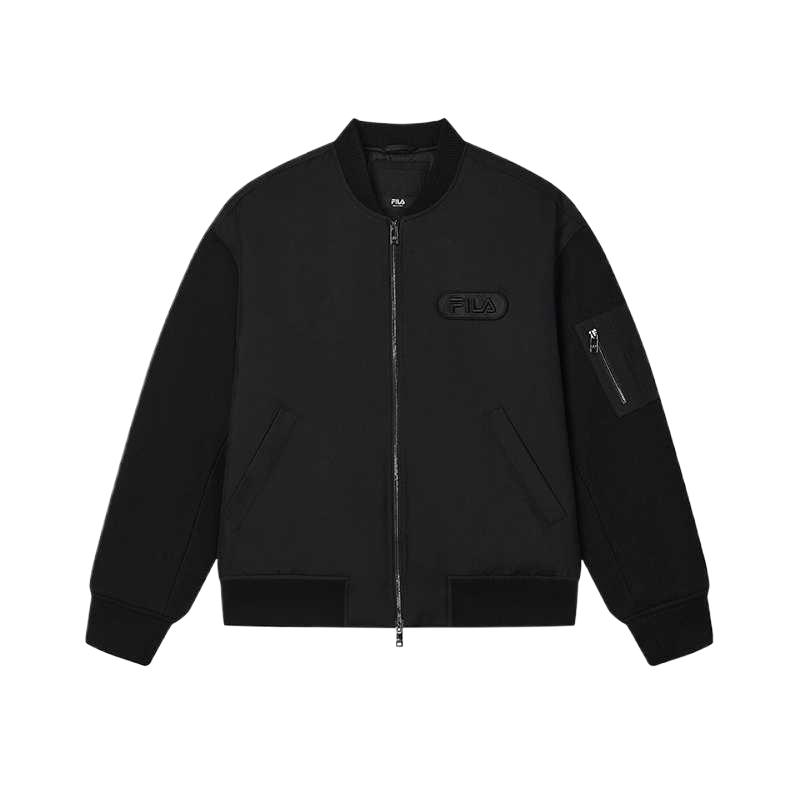 

New FILA FILA MILANO Italian Luxury Sports Collection SS25 Baseball Jacket Men s Black F11M515703F-BK 180/100A/XL