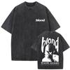 Washed Rapper Frank Vintage Oversized T Shirts Men Ocean Hip Hop Trend T Shirt Blond Pop Music Tshirts Male Fashion Streetwear