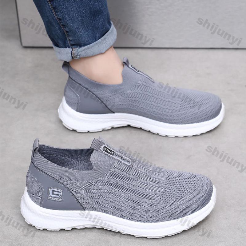 Fashion Men's Shoes 2025 Spring New Breathable Mesh Non Slip Running Shoes Comfortable Lightweight Soft Sole Fly Weave Casual Shoes