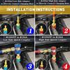 AC Quick R1234YF Adapters Connector Coupler Manifold AC Gauge Auto Set HighLow