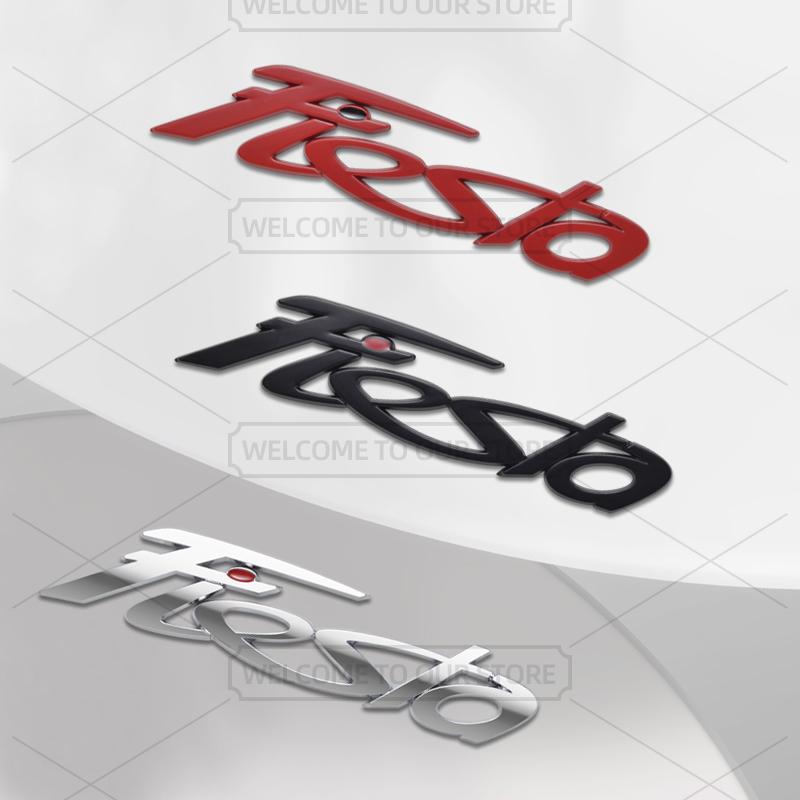 TQ013-Car 3D Metal For Ford Fiesta MK4 5 6 7 8 New And Old Style Body Emblem Badge Decals Auto Tail Sticker Decorative Accessories