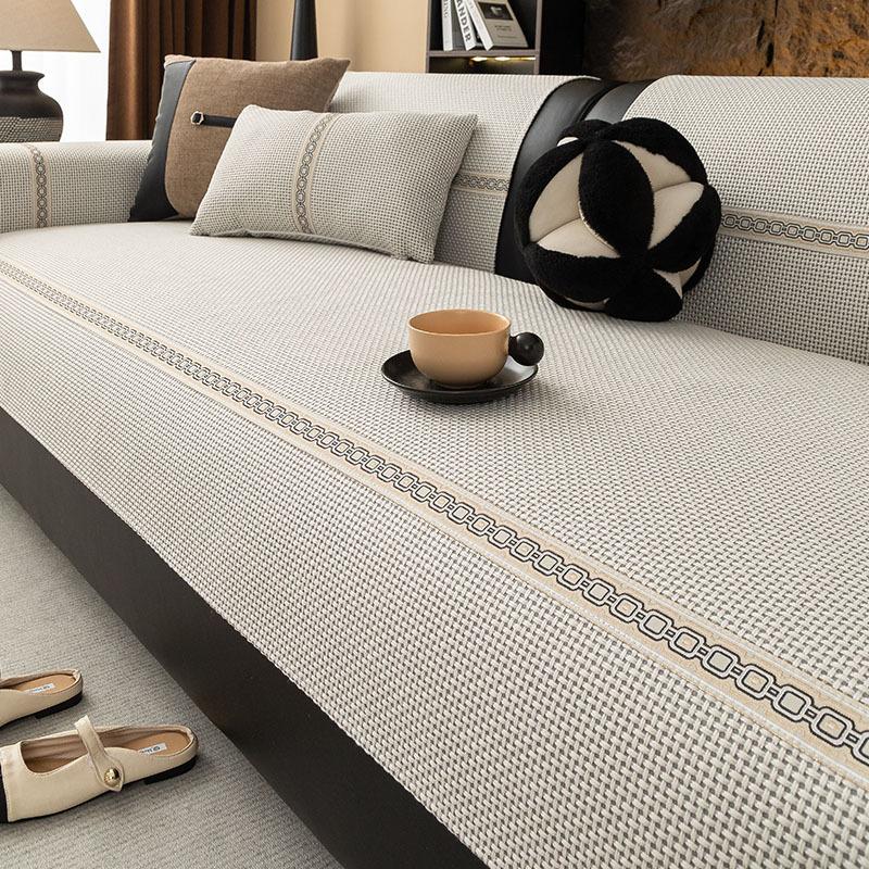 

New Sofa Cushion Four-Season Universal Seat Cushion Non-Slip Light Luxury Nordic Simple Modern Solid Wood Sofa Cover 70*70cm