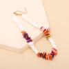 European and American new accessories niche design resin fragments necklace, trendy ins fashion collarbone chain