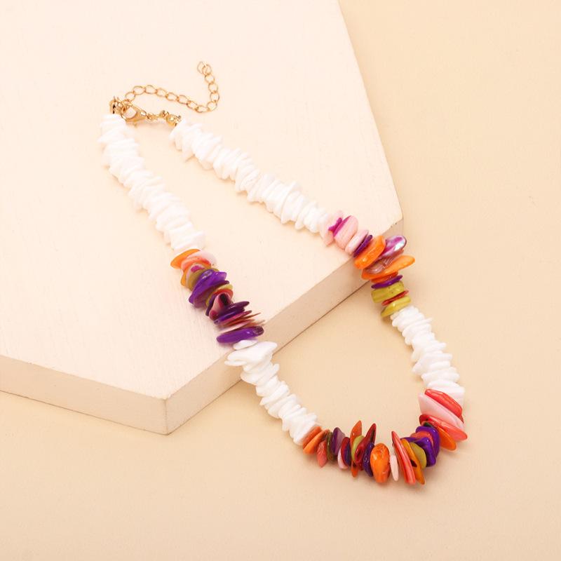 European and American new accessories niche design resin fragments necklace, trendy ins fashion collarbone chain