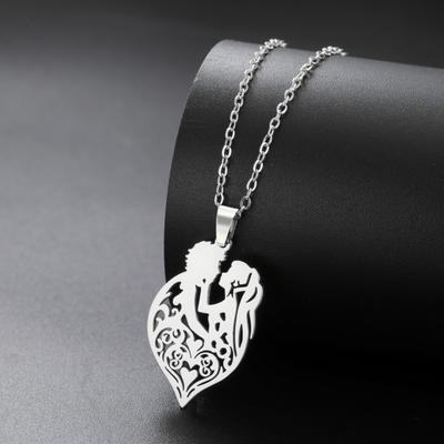 Heart Necklace Holding Face Couple Pendant Women Men Neck Chain Stainless Steel Jewelry Lover Valentine's Day Christmas Gifts