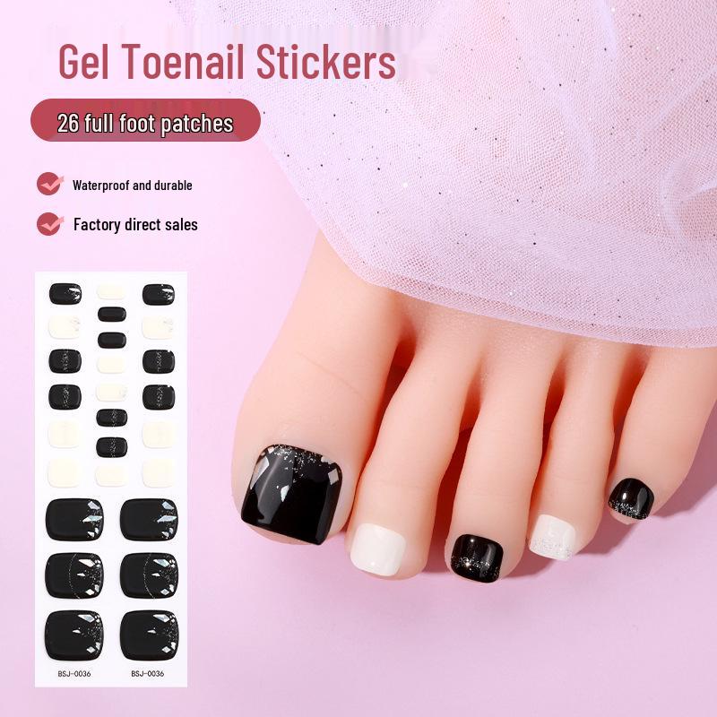 

3D Semi-Cured Gel Toenail Stickers with UV Lamp for European & American Styles