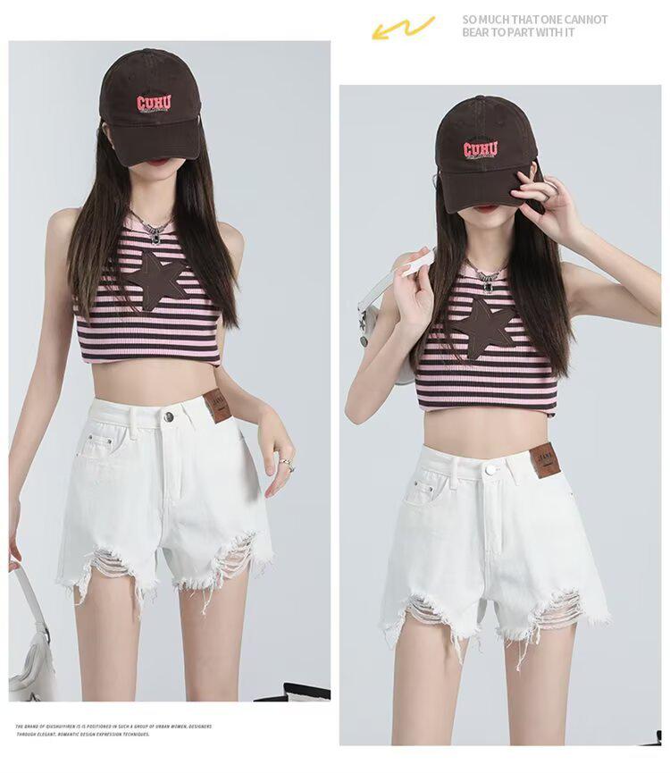 2025 Japanese Style Retro Denim Shorts for Women - Versatile Summer Fashion Trend