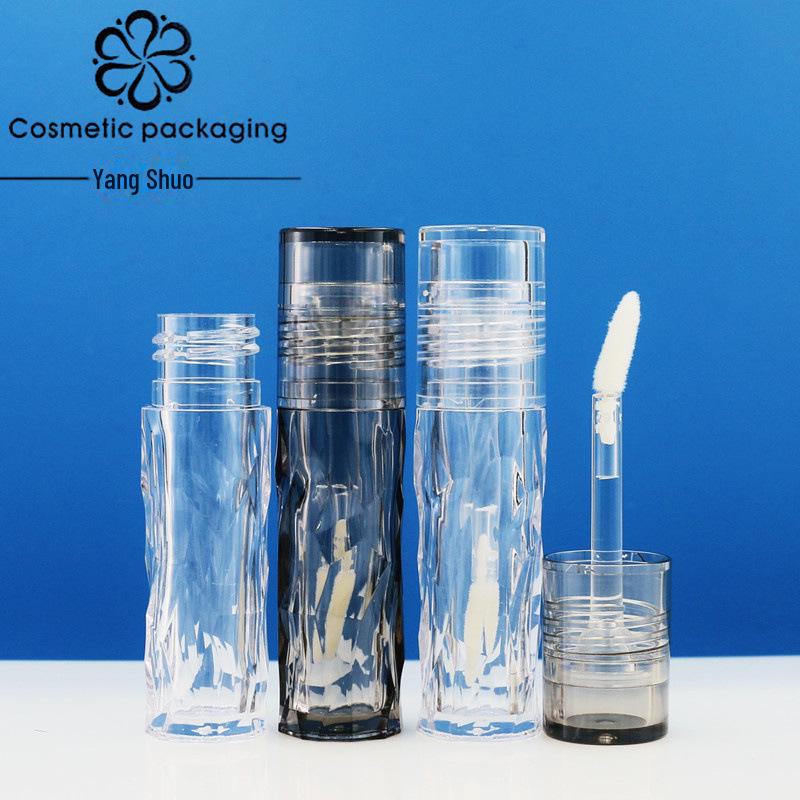 

Новый 4 мл прозрачный круглый тюбик блеска для губ - полупрозрачный ромбовидный дизайн, пустая косметическая упаковка