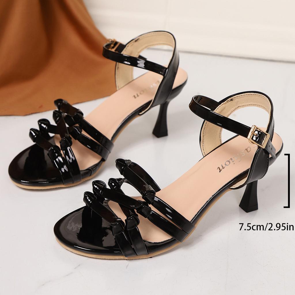 Fashion 2025 New Women Sandals Ankle Strap Gladiator Sandals Women High Heels Cross Straps Gold Summer Shoes Woman Sandalias De Mujer