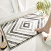 Geometry Print Sponge Bathroom Cashmere Thickening Mat Bath Non-slip Carpets In Wash Basin Bathtub  Floor Rug Shower Room Doormat Memory Foam 3D Pad