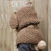 Cartoon Rabbit Cape Hat Winter Hand-woven Wool Hat Autumn and Winter New Children's Hat Versatile Scarf Set
