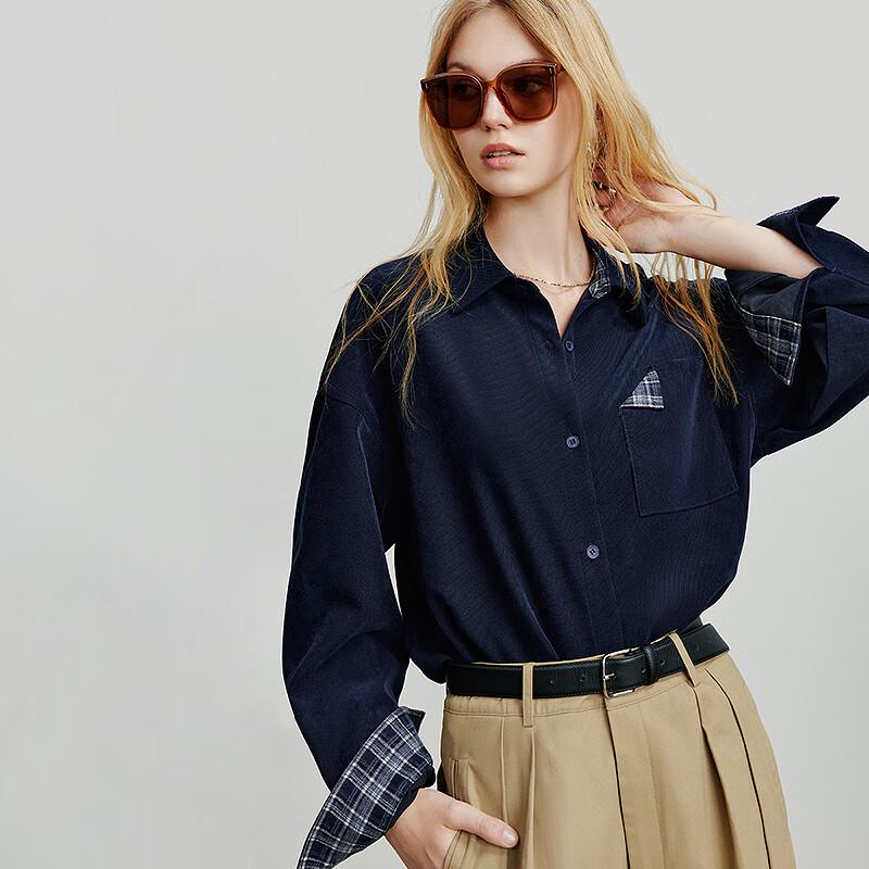 Chuyu Women's Plaid Brushed Shirt Jacket