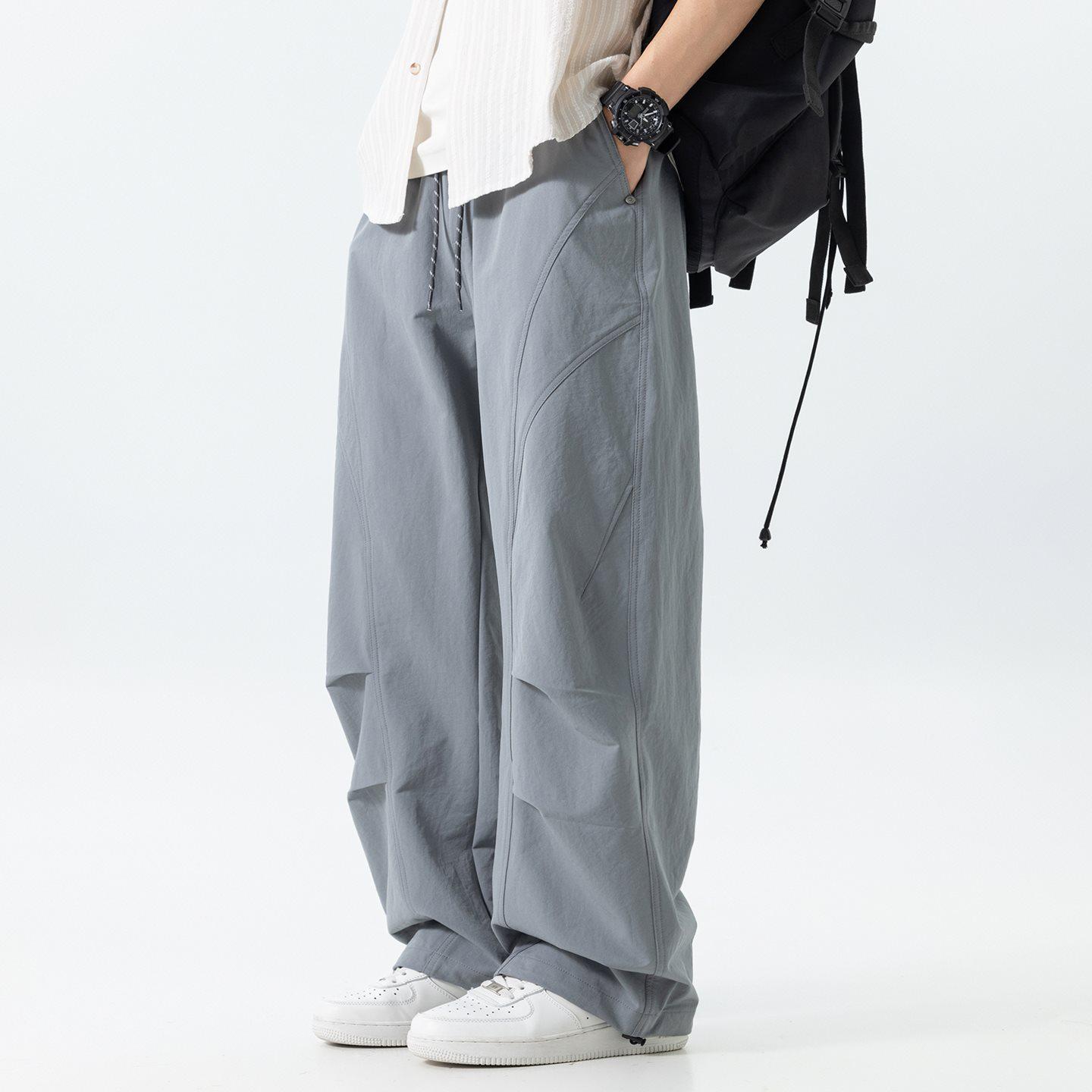Men s Lightweight Ice Silk Quick-Dry Casual Sports Pants 5XL