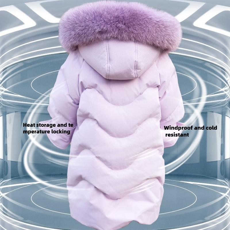 Down Jackets for Girls In Winter, Mid-length and Thickened, Parent-child Coats