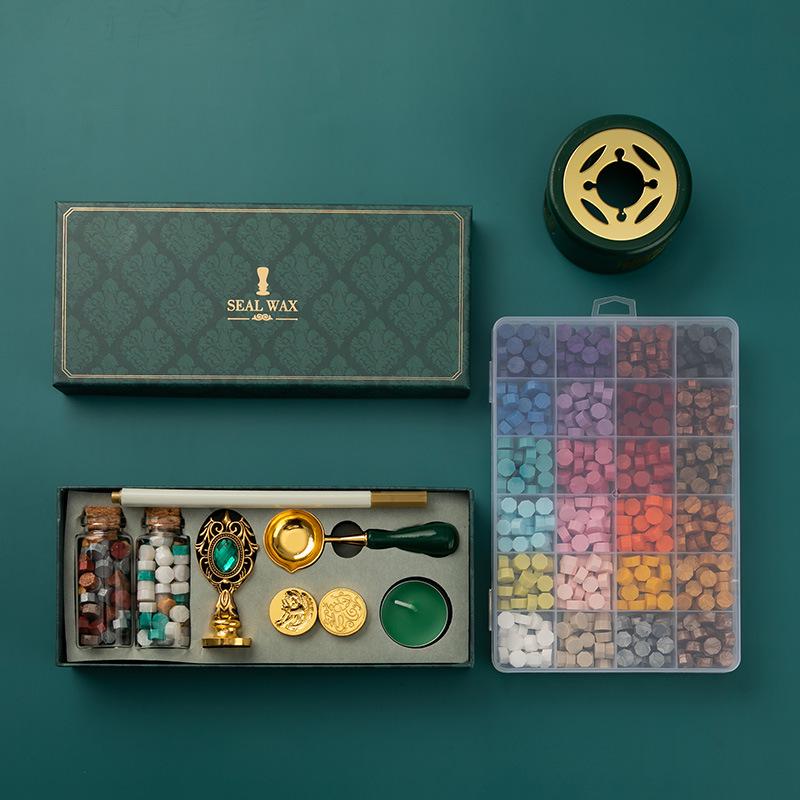 Creative Sealing Wax Stamp Set with Wax Granules – Perfect Gift for Teachers, Classmates, or Special Occasions