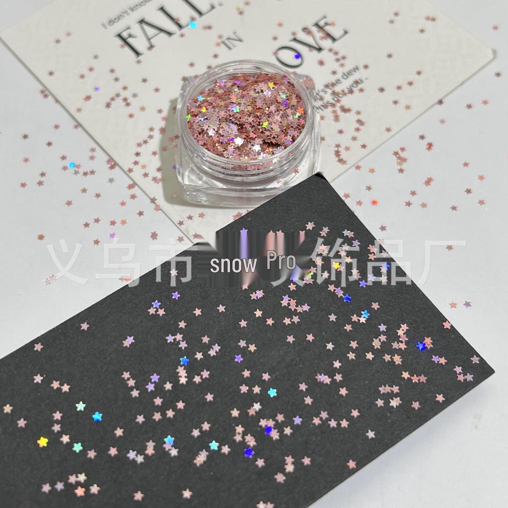 1mm Iridescent Star Nail Art Sequins - DIY Decorations