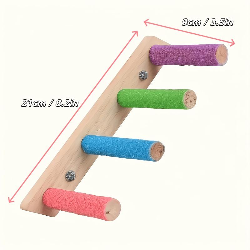 4/6/8 Step Bird Climbing Ladder Parrot Toy Ladder Bird Interaction Fun Climbing Toys Wooden Exercise Rack