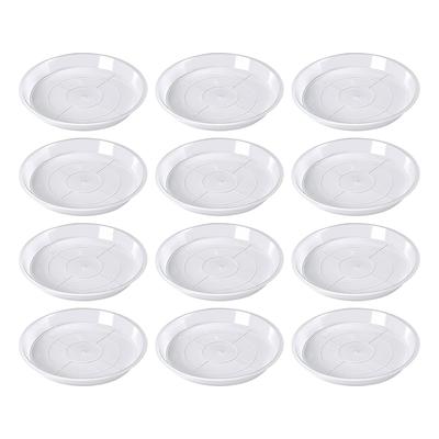M-Modern-30 Pack Plant Suacer 14Cm Plant Drip Trays For Pots Clear Plant Pot Trays Water-Repellent Plant Saucers For Gardens