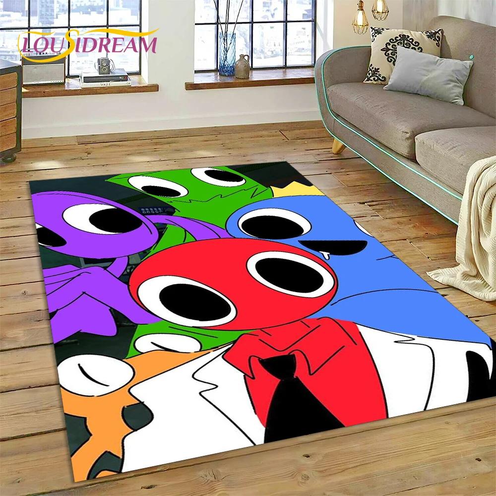 Game R-Rainbow Friends Cartoon Carpet Rug for Bedroom Living Room Home Sofa Decoration,Children Game Large Decor Floor Mat Gift