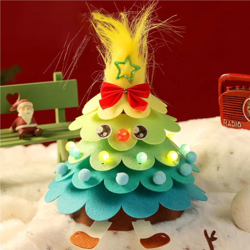 Christmas Supplies Christmas Ornaments Diy Material Package Desktop Ornament Christmas Toys for Kids Adornos De Navidad