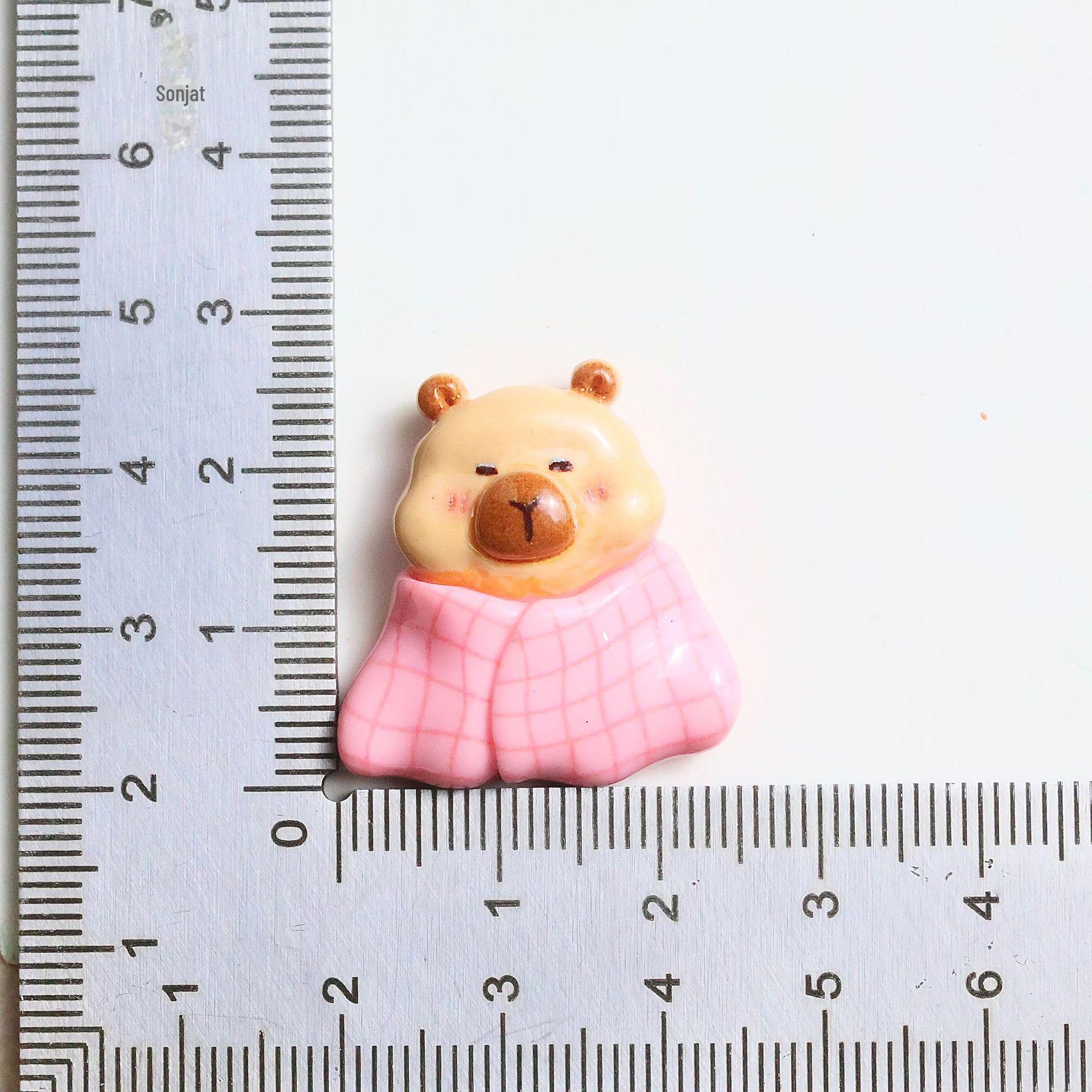 

Аксессуары для самостоятельного изготовления из смолы капибары с героями мультфильмов: Чехол для телефона, заколка для волос, повязка на голову и материалы для украшений