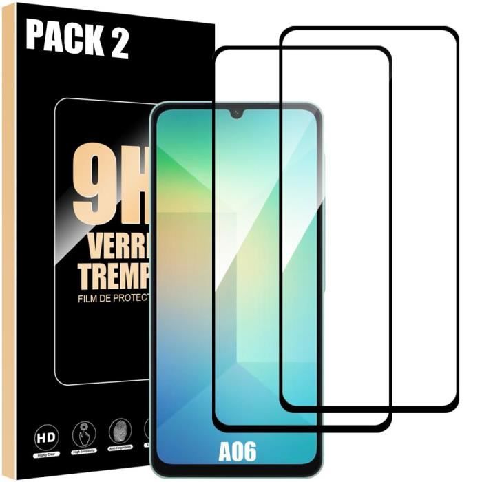 Film de protection en verre trempé - samsung - galaxy a06 - lot de 2 - 9h - anti-rayures - 0,3 mm