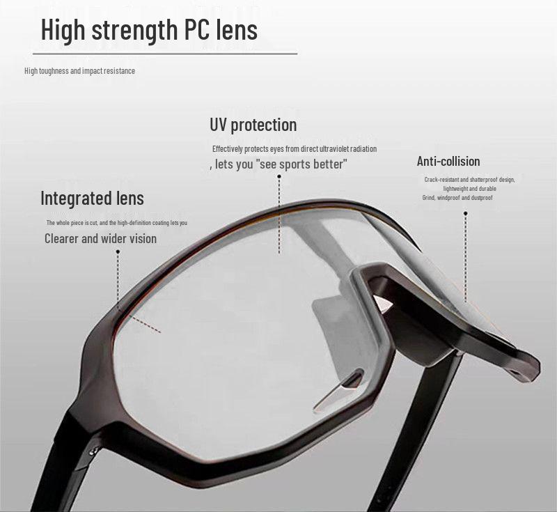 Photochromic Cycling Sunglasses for Day & Night Use - Windproof, Protective Eyewear for Biking, Running & Outdoor Activities